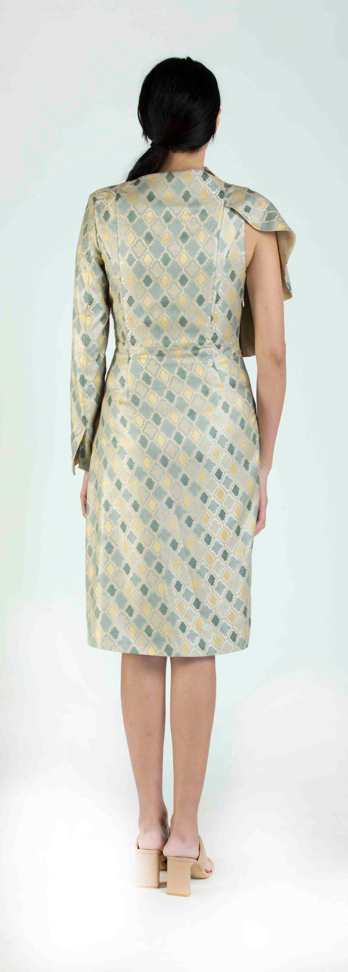 Ruffle sleeve dress