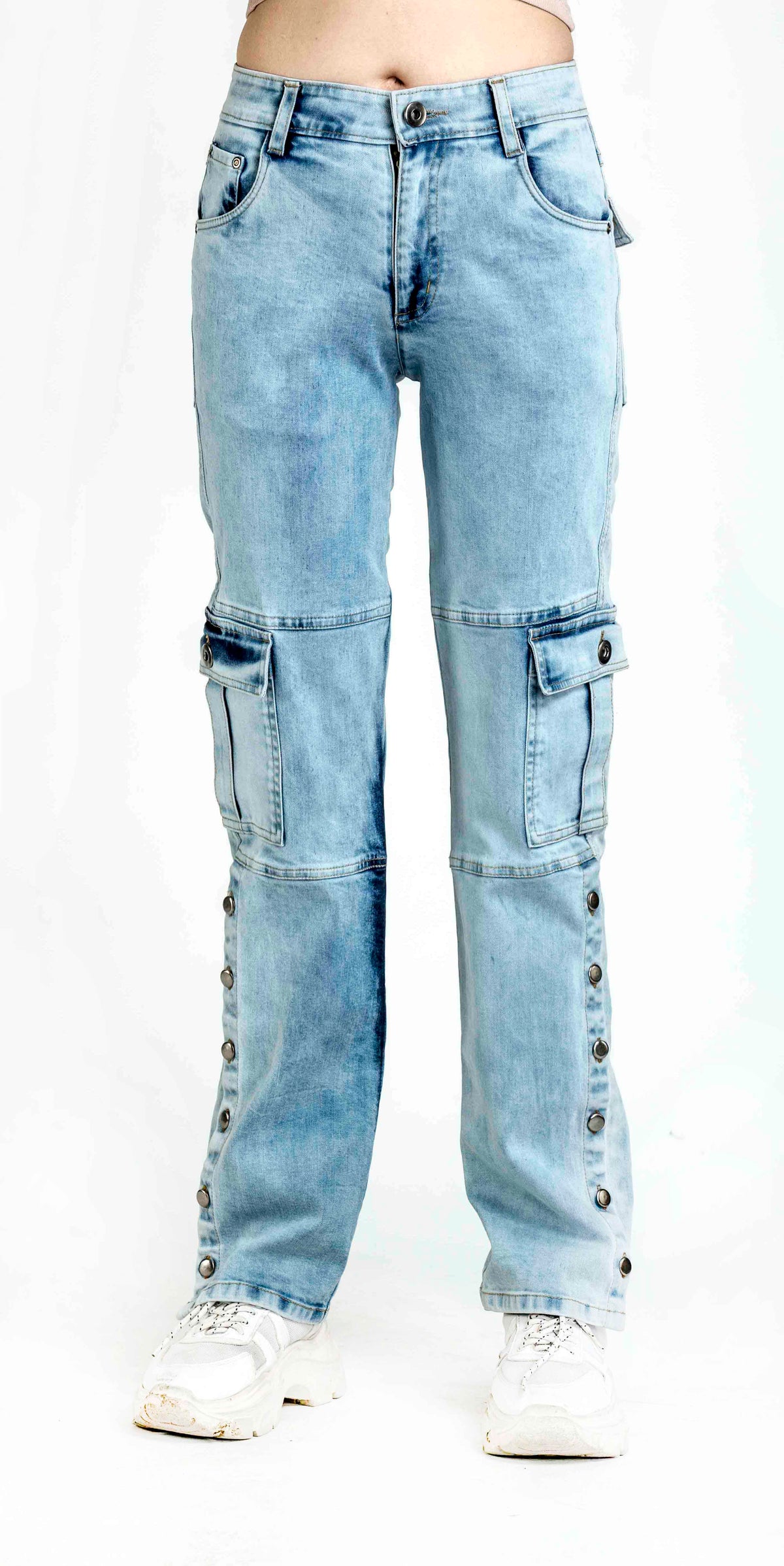 Side Slit denim pant