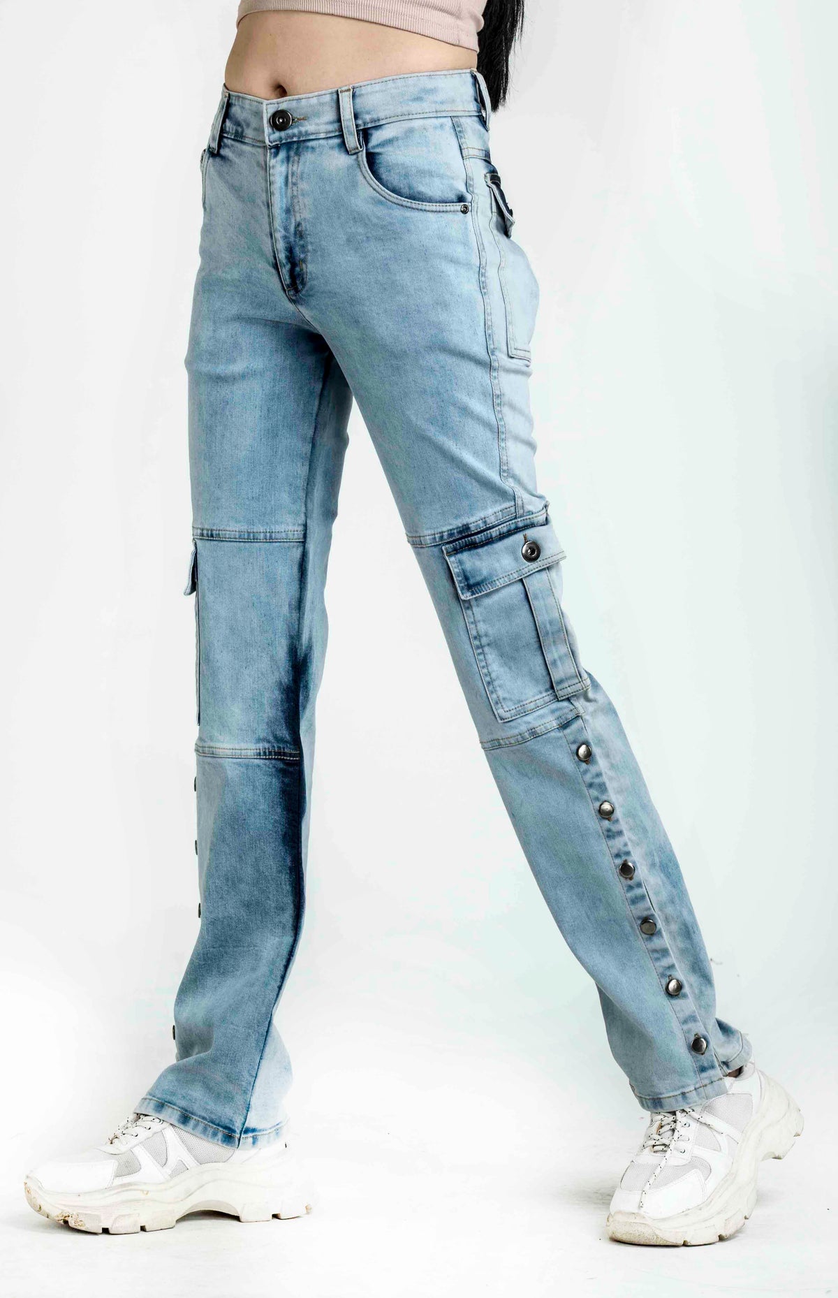 Side Slit denim pant