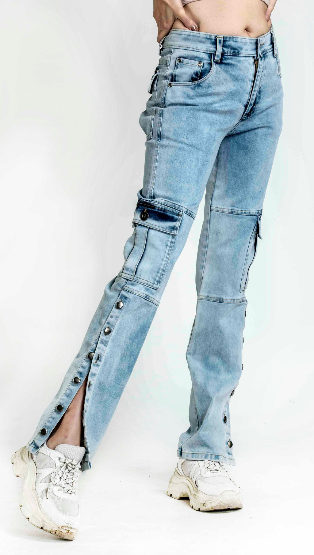 Side Slit denim pant