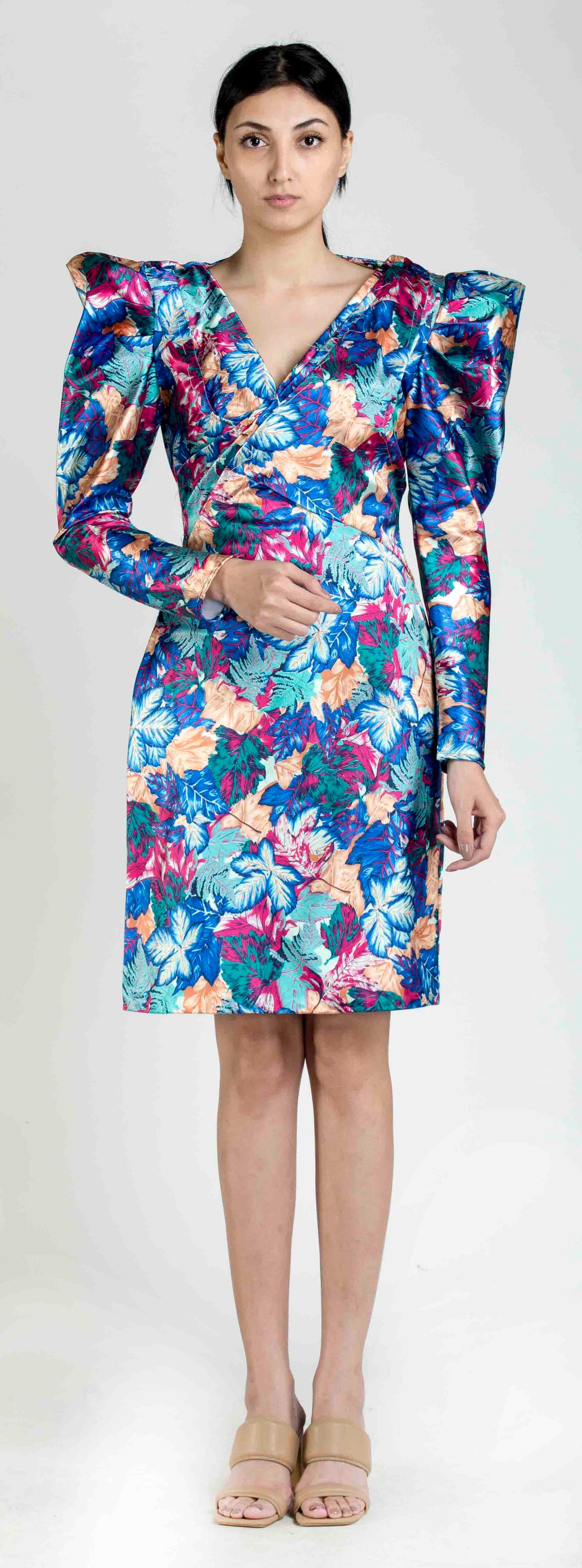 Satin Printed Dress